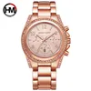 Armbandsur Drop Rose Gold Top Women Rhinestone Klockor Montre Femme Kalender Vattentät Fashion Dress Ladies