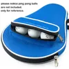 Racchette da ping pong professionali in un pezzo Borsa per pipistrelli Oxford Pong Custodia con palline 2 colori Racchette da 30x20,5 cm