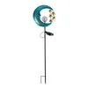 Lawn Lamps Iron Moon Star Solar LED Lamp Outroor Waterproof Garden Pin Light Home Yard Landscape Christmas Decoration Lighting