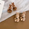 Vrouwen leuke cartoon konijn oorbel met 925 zilveren stud gift oorbellen voor liefde vriendin mode-sieraden accessoires