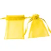 Gift Wrap 50/100pcs 9 X 12cm Organza Bag Wedding Favor Jewelry Packaging Gifts Pouch Drawing Party Candy Decor J2Y