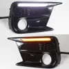 2PCS Sequential Turn Signal Fog Lamp bezel Car LED DRL Daytime Running Light For Subaru WRX STI 2018 2019 2020 2021