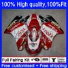 Ducati 749-999 749S 999-999 999 Bodywork 03-06 1599R 04 05 06 749R 999R 2003 2004 2006 2006 OEM Bodys Kit Factory Red White hot