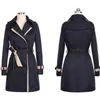Trench coat per donna Autunno Casual doppio petto femminile Cappotti lunghi Plus Size Casaco Feminino Ladies Windbreaker 210820