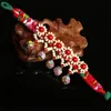 Браслет национальный этнический стиль многоцветный цветок шарм ручной работы из ткани белл-браслет для женщин дружба пожелание ювелирных изделий подарок