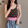 Summer T Shirt Women Elastic Oversized T-Shirt Woman Clothes Female Tops Sleeveless Tank Women's tube top knit Canale 210423