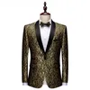 Erkekler Blazers Banquet Party Balo Balo Balo Slim Fit Düğün Smokin Suit Ceketler Şal Kapan Kostümü Gece Kulübü Şarkıcı Host Dansçı 220310