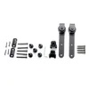 Black Carbon Steel Sliding Rollers Barn Door Hardware Track Rail Kit Hex Wrench Other