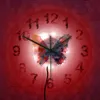 Colorful Numbers Modern Wall Clock Watercolor Butterfly Painting Art Hanging Timepiece Giclee Fine Art Print Silent Wall Clock X0705