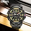 SMAEL Mode Sport Uhren Männer Chronograph Uhr Luxus Wasserdichte Mann Uhren 2021 Moderne Dual Bewegung Armbanduhren 8035 X0524