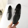 Men Oxford Prints Classic Style Dress Shoes Leather White Yellow Coffee Lace Up Formal Fashion Business