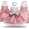 Neonate Costume natalizio Abito da cerimonia invernale da sera per bambini Abito in cotone 12M 24M Infantil Abbigliamento per feste di compleanno Abbigliamento Q0716