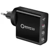 Carregador super rápido pd 48w tipo c 4 portas usb carregador para telefone 11 12 s22 s23 s24 nota 20 tablet qc 3.0 carregador rápido eua ue au uk adaptador de tomada