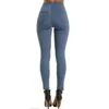 European and American Dilapidated Jeans Leggings Women Casual Solid Color High Waist Tight Pencil Pants 12779 210508