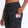 Hohe Taille, butterweiche Seitentasche, Fitnessstudio, Yoga-Hose für Damen, hocksicher, Kompression, Workout, Laufen, Sport-Leggings, 63,5 cm, H1221