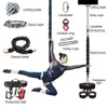 Ny Bungee Dance Flying Suspension Rope Aerial Anti-Gravity Yoga Cord Resistance Band Set Workout Fitness Hem Gymutrustning H1026