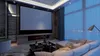 72 inch projection screen white micro-perforated Acoustically Transparent Motorized Floor Rising rollable home theater Cinema screen