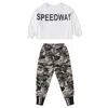 Roupas Infantis Frühling Herbst Kleidung 2021 Neue Koreanische Camouflage Zwei-Stück kinder Jungen Mädchen Sport Langarm Sets X0902