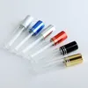 10ml Clear Glass Atomizer Bottle Refillerbar Colorfull Aluminium Cap Spray Perfume Flaskor Travel Container Större kvantitet Support Logo Anpassad