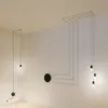 Wall Lamp Industrial Design LED Long Line Black Vintage LOFT DIY Coffee Shop Kitchen Modern Living Dining Room Bar Hanging Light