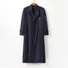 Heren Trench Coats Koreaanse windjack super lang los en knap over de knie Britse jas lente herfst grote man