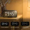 Portable LED Mirror Digital Wireless 5.0 Bluetooth Speaker Alarm Clock Multifunction MP3 FM Radio Music Player Table 210804