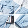 夏の扇風機の服のスマートな冷却とエアコンのUSB電池の充電日焼け止めメンズジャケット