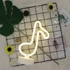 Creative LED Music Shape Neon Night Light Battery Power & USB Table Nights Lamp For Kids Rooms Bedroom Party Decoration
