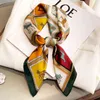 New 2022 Fashion Silk Square Scarf Spring Lady Foulard Pashmina Bandana Shawl Wrap Print Women Neck Hair Scarves Neckerchief Y220228