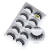 5 paires de faux cils naturels épais 3D vison cils maquillage vison cils 12 Styles 5 paires/lot