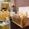 180x120 cm Cobertura de mesa retangular glitter lantejoula mesa de toalha de ouro rosa para festa de aniversário de casamento decoração