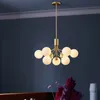 Nordic Pendelleuchten Zweig Glas Blase Schatten Kronleuchter Beleuchtung moderne Wohnzimmer Lampe Schlafzimmer romantische Gold Hängeleuchten Befestigung LED
