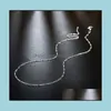 Chaînes Colliers Pendentifs Bijoux S Fine 925 Sterling Sier Collier 2mm 16-30 "Classique Curb Chain Link Italie Homme Femme 15pcs / Lot Drop Deli