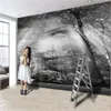 Custom 3d Landscape Wallpaper Fantasy Forest Beauty Face Mural Living Room Bedroom Home Decor Painting Wallpapers Wall Papers
