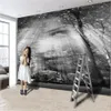 Niestandardowy 3d krajobraz tapety fantasy las piękno twarz mural salon sypialnia wystrój domu malarstwo tapety ściany papiery