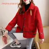Autumn and Winter Korean Loose Lamb Jacket Women's Long Sleeves Wild Thick Fur One Plush Warm Coat Women Winter Clothes 211126