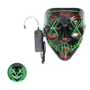 10 Farben! Halloween gruselige Party-Maske Cosplay LED-Maske leuchten EL-Draht-Horror-Maske für Festival-Party EWE7750