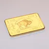 Un lingot 1 Troy OUNCE GOLD BAR 24K 9999 Gold Plated Fake Bars Pure Gold Plated Metal Bars Valeur Coll8447135