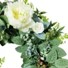 装飾的な花の花輪の人工的な幸運なトピアラリの家のドアの装飾緑の結婚式のイベント人工的な植物の花輪春の合計