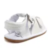 Baby Boy First Walkers Gummi Sole Sandal Girls Pu Slipper Spädbarn Sommarskor Nyfödda Läder Sandaler Sko