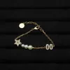 2021 Wheat Ear Horse Eye Bracelet Retro Pearl Crystal Bracelets for Women Luxury Brand Jewelry Whole Charm Bangle Gift