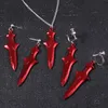 Naszyjniki wisiorek Anime Shaman King Royal Soul Sword Naszyjnik You Asakura sama czerwona biżuteria Mężczyźni i kobiety Cosplay Akcesoria prezentowe