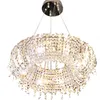 American Crystal Chandeliers Shining Luxury LED Modern Chandelier Lights Fixture Hotel Shop Restaurant Parlor Lobby Lounge Hanging Lamps Home Indoor Lighting