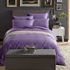 Bedding Sets 100%Long-staple Cotton Solid Color Satin-like Fabric Duvet Bed Set Sheet Cover KingQueen Linen Pillowcase