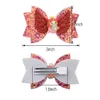 3 Inch Girl Child Hair Bow Clip Sequin Mermaid Barrettes Hairbow Hairpin Xmas Hair Head Accessories 12 Colors