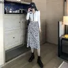 Skirts High Waist Sexy Zebra Striped Side Split Midi Long Skirt Fashion Women Summer Korean Elegant Plus Size Slim A Line Chiffon Boho