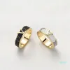 Luxurys Jewelry Women's Designers Ring Men's New Rings steel Letter Skin no fade Trend fashion Couple pop personality hand
