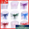 100 sztuk Organza Chair Sash Bow Na Cover Banquet Wedding Party Event Chrismas Dekoracja Sheer Zasoby tkaniny 18CMX275CM Sashes Cena fabryczna Expert Design Quality