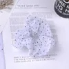 Polka dot mesh hår scrunchies tillbehör elastiska gummi hårband kvinnor flickor hästsvans hållare hår rep 20st