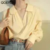 Girly Turn-Down Collar V-neck Blouses Lady Lantern Sleeve White Blouse Women Solid Single-Breasted Tops Shirts Plus Size 210601